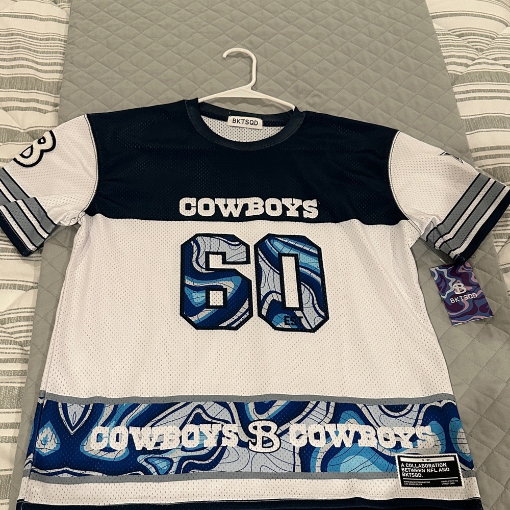 Cowboys NFL Mesh Tee by Bktsqd - Blue and White